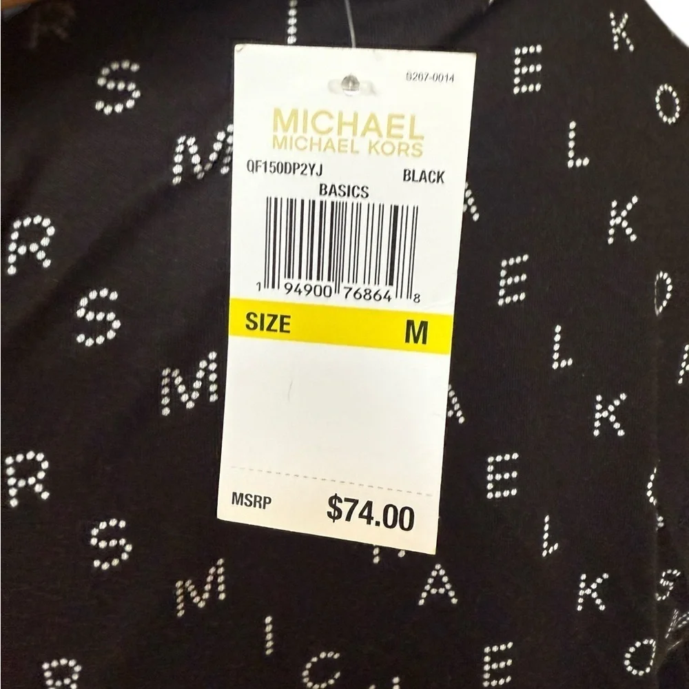 Michael Kors Black Ruched Long Sleeve Blouse